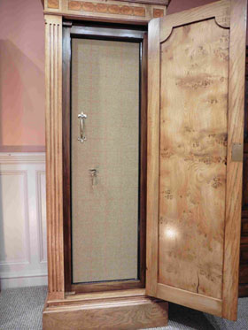 The Burnham with Yew Tree Oyster Inlay Bespoke Gun Cabinet